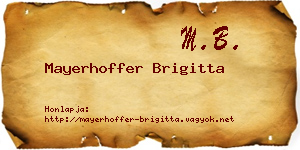 Mayerhoffer Brigitta névjegykártya